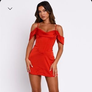 White Fox You're All That I Want Mini Dress Red